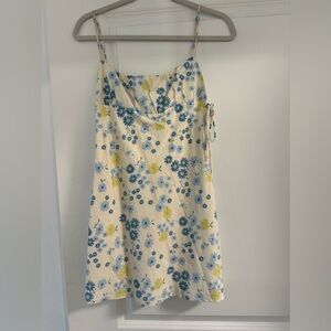 Zara Linen Floral Mini Dress